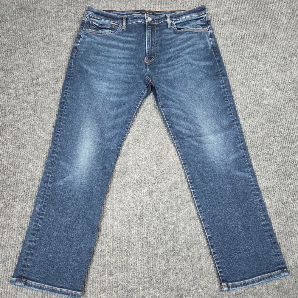Lucky Brand Mens 36x30(28) Blue Straight Leg Stretch Denim Jeans Dark Wash 26925